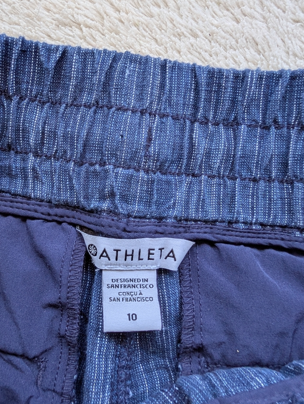 Athleta Cabo Textured Wide Leg Linen Pants - Picture 4 of 5